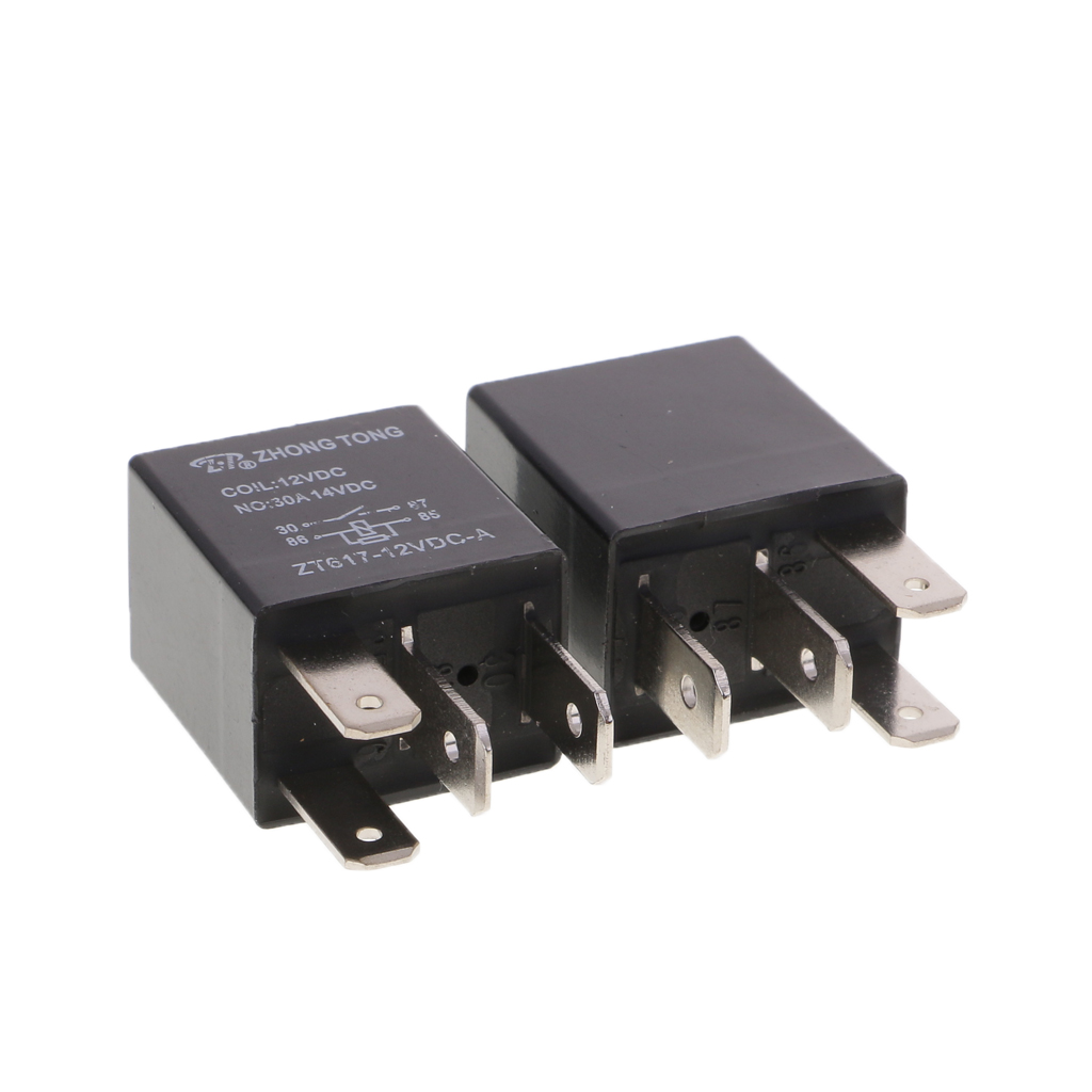 10 Pieces Automotive Car 12V 4-Pin 30 Amp Relay Kit For Fuel Pump Light Horn