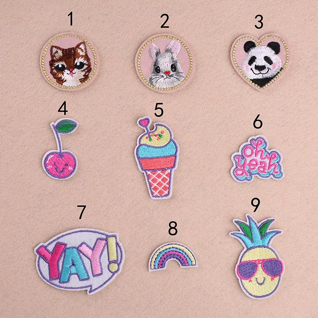 Buy Cute Japanese Noodle Egg Embroidery Patches Sweet Doughnut Circle  Lollipop Biscuits Octopus Appliques Clothing Patch Badges Online - 360  Digitizing - Embroidery Designs