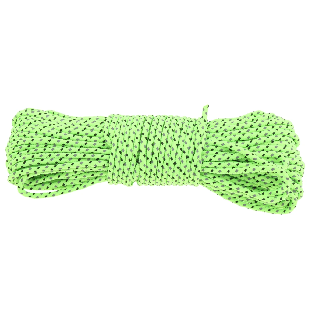 20m 1.8mm Green Guyline Tent Rope Guy Line Outdoor Camping Cord Paracord 