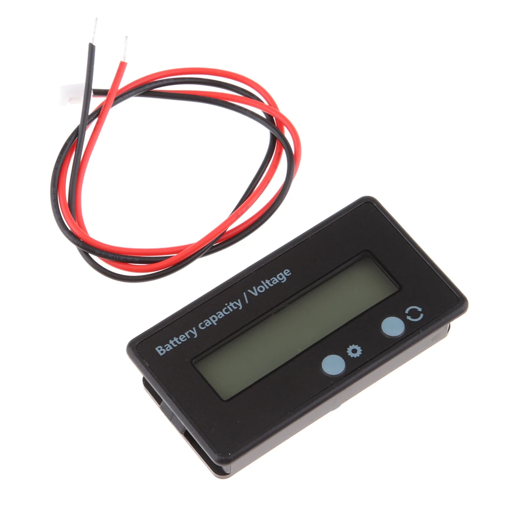 12V 24V 36V 48V LCD Lead Acid Battery Capacity Indicator Voltmeter GY-6S