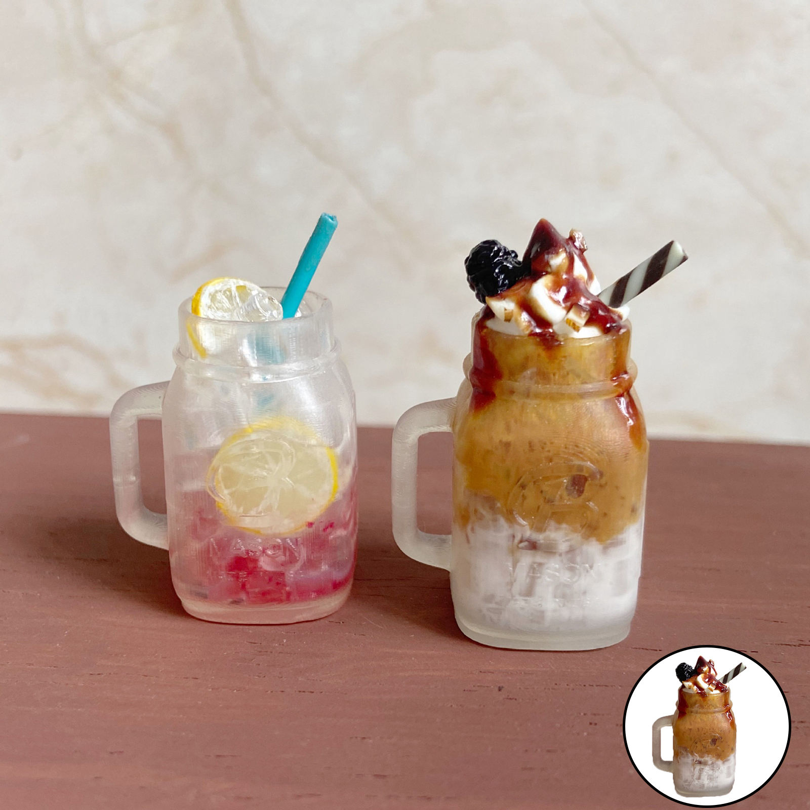 Dollhouse Mini Coffee Bottle Handcrafted Mini Caramel Macchiato Drink Decoration for Children Pretend Kitchen Play Cooking Game