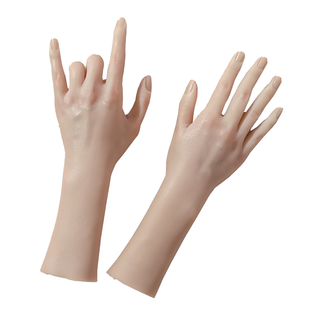 Relógio de Exibição Flexível Feminino Jóias Luva Manequim Falso Mãos 1 Par 4 1 par flexível feminino jóias luva relógio