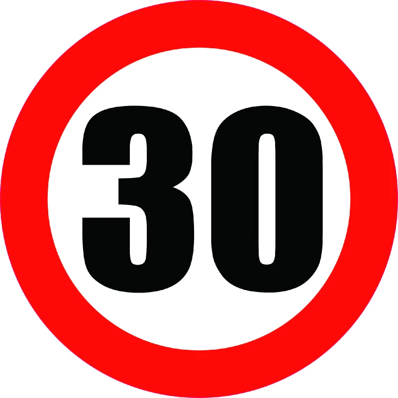 truck stickers Speed Limit Sign 30KM Decal Waterproof Refleative Car Sticker Automobile Motorcycles Decoration Accessoriess PVC,30cm*30cm car decals