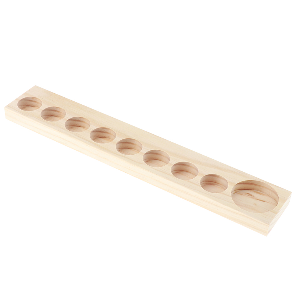 9 Slots Wood Essential Oil Display Stand Home Essential Oil Storage Show Stand