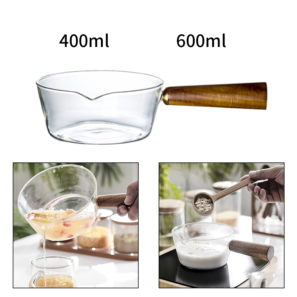 Saucepan Non-stick Milk Pan Wood Handle Kitchen Cookware for Noodle Milk