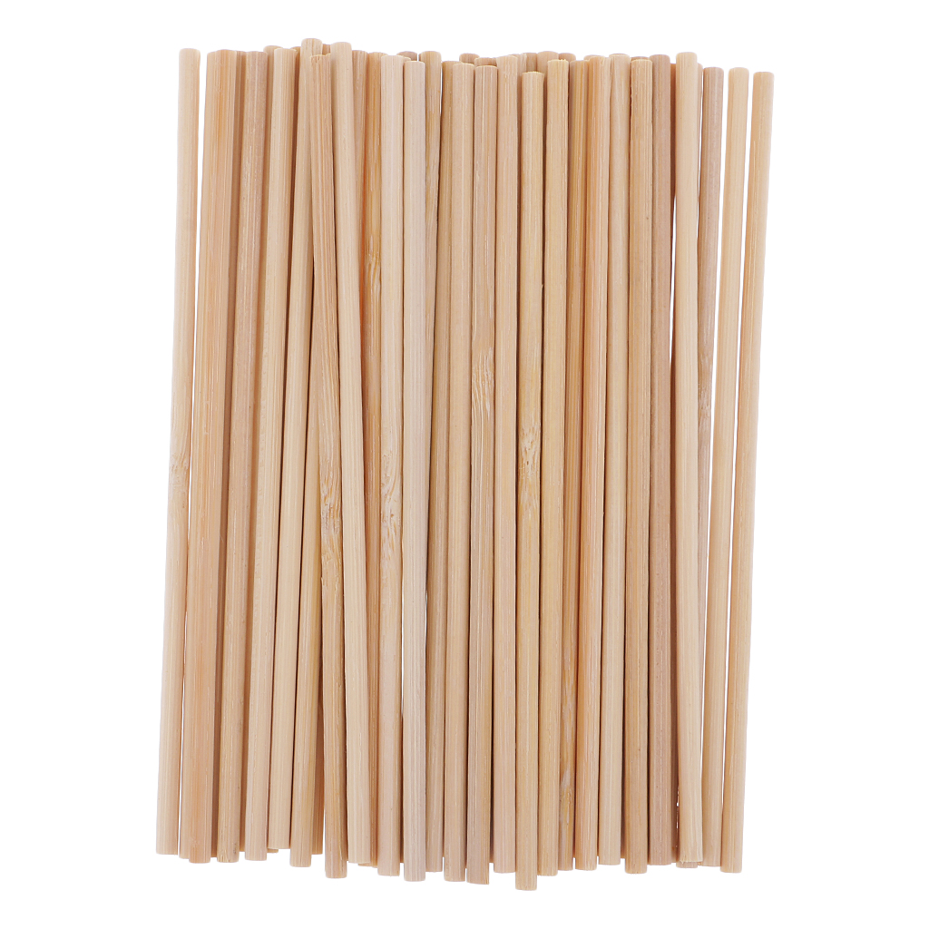Round Blank Unfinished Bamboo Wood Wooden Lolly Lollipop Stick Dowel Rod Pole for Woodcraft Hobbies DIY Craft