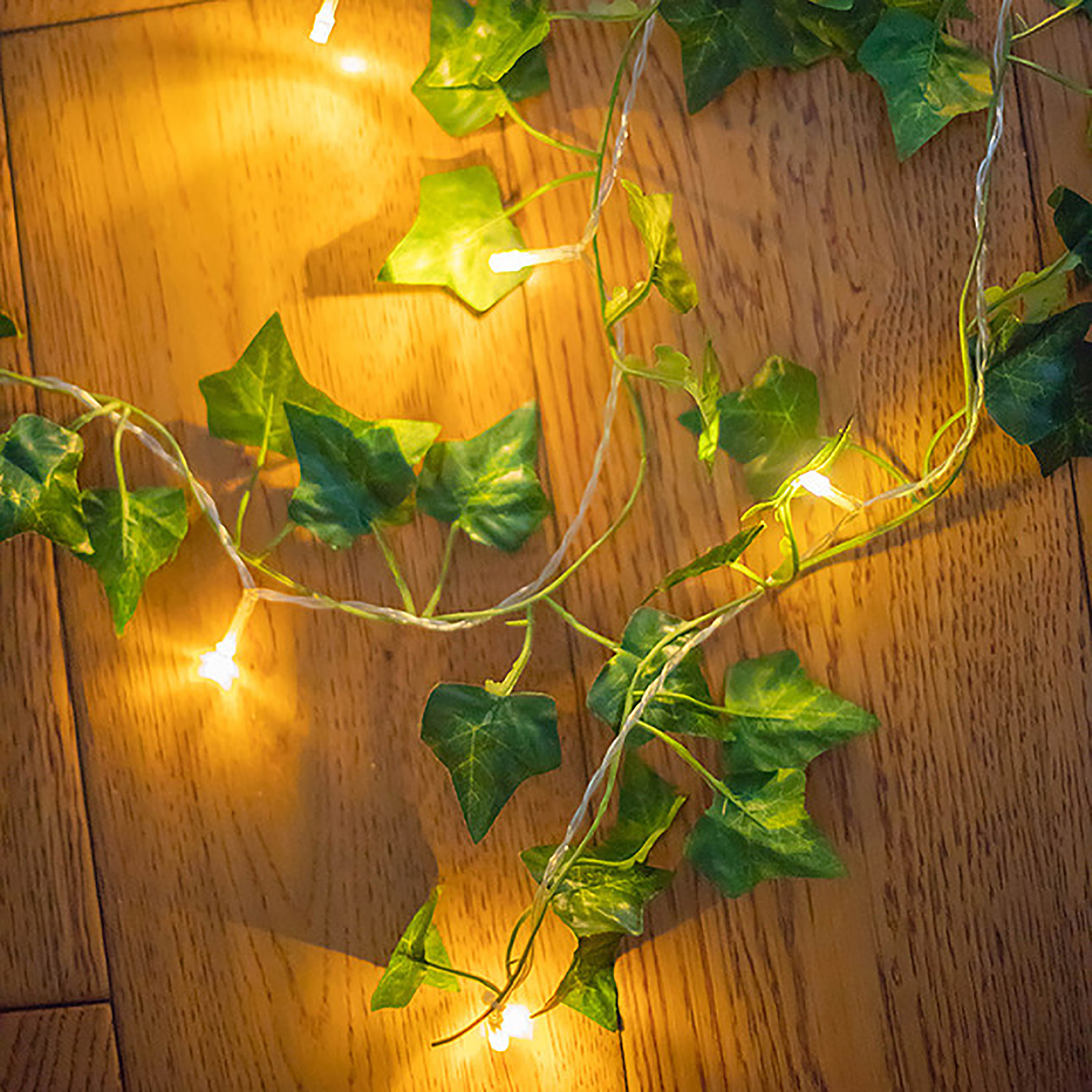 Folhas de Palmeira Casamento para Interior Luzes da Corda Artificiais Jardim Casa Decoração Parede Pendurado Videira Usb Led Escada Trilhos Folha 7 Luzes e Iluminação