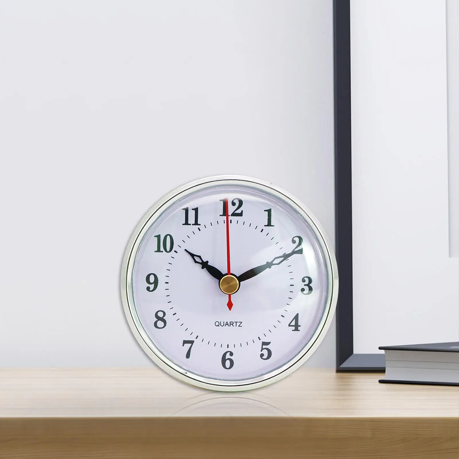1Pc Face Diameter 80MM Silver Rim Quartz Clock Head for Built - in Clock DIY Desk Table Clock