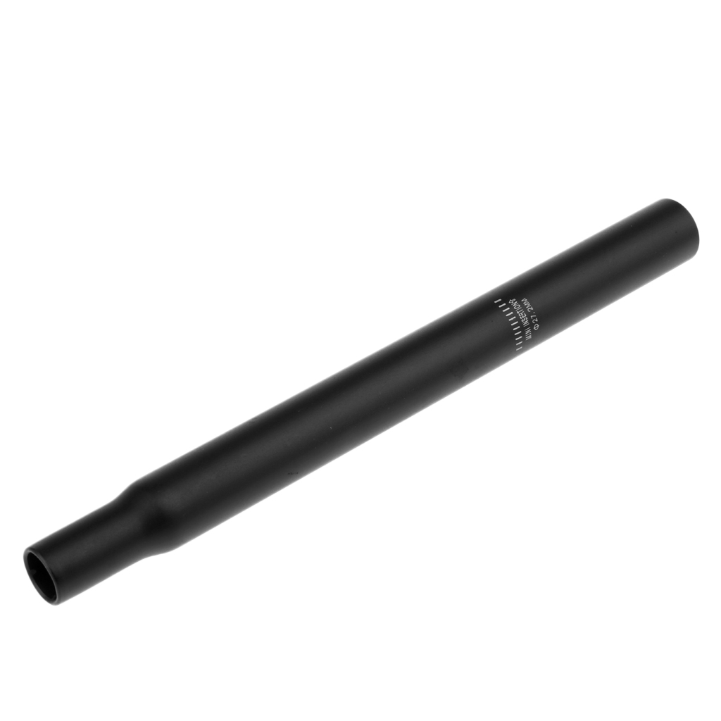 Straight Seatpost 27.2mm 250mm Black Bike  Seat Post Tube Extender - Lightweight & Durable