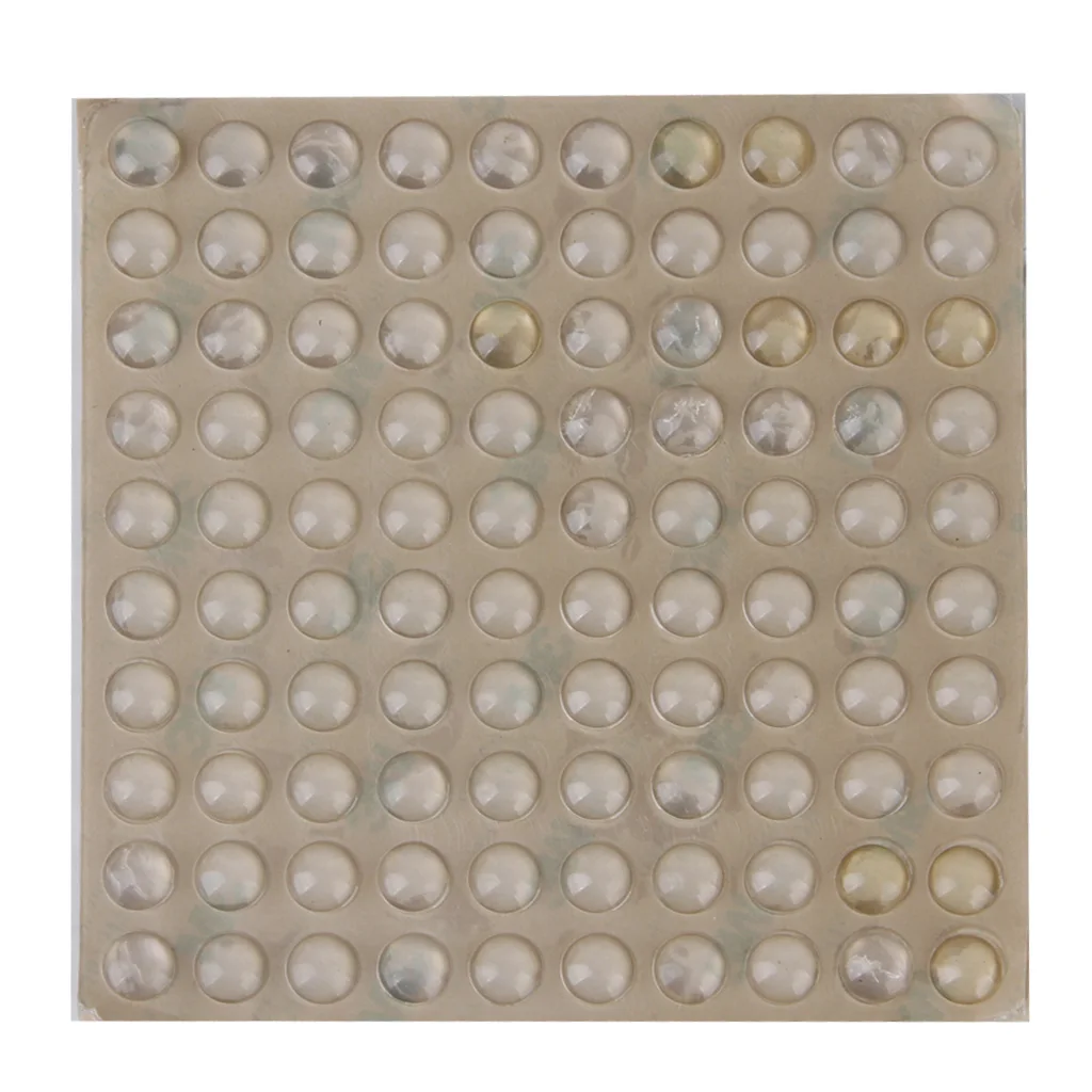 1 Sheet 100pcs Self Adhesive Rubber Feet Small Round Clear Bumpers 10x3mm