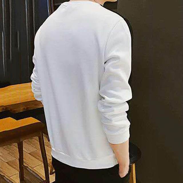 00LONG SLEEVE FASHION CONTRAST COLOR ROUND NECK MEN'S TOP