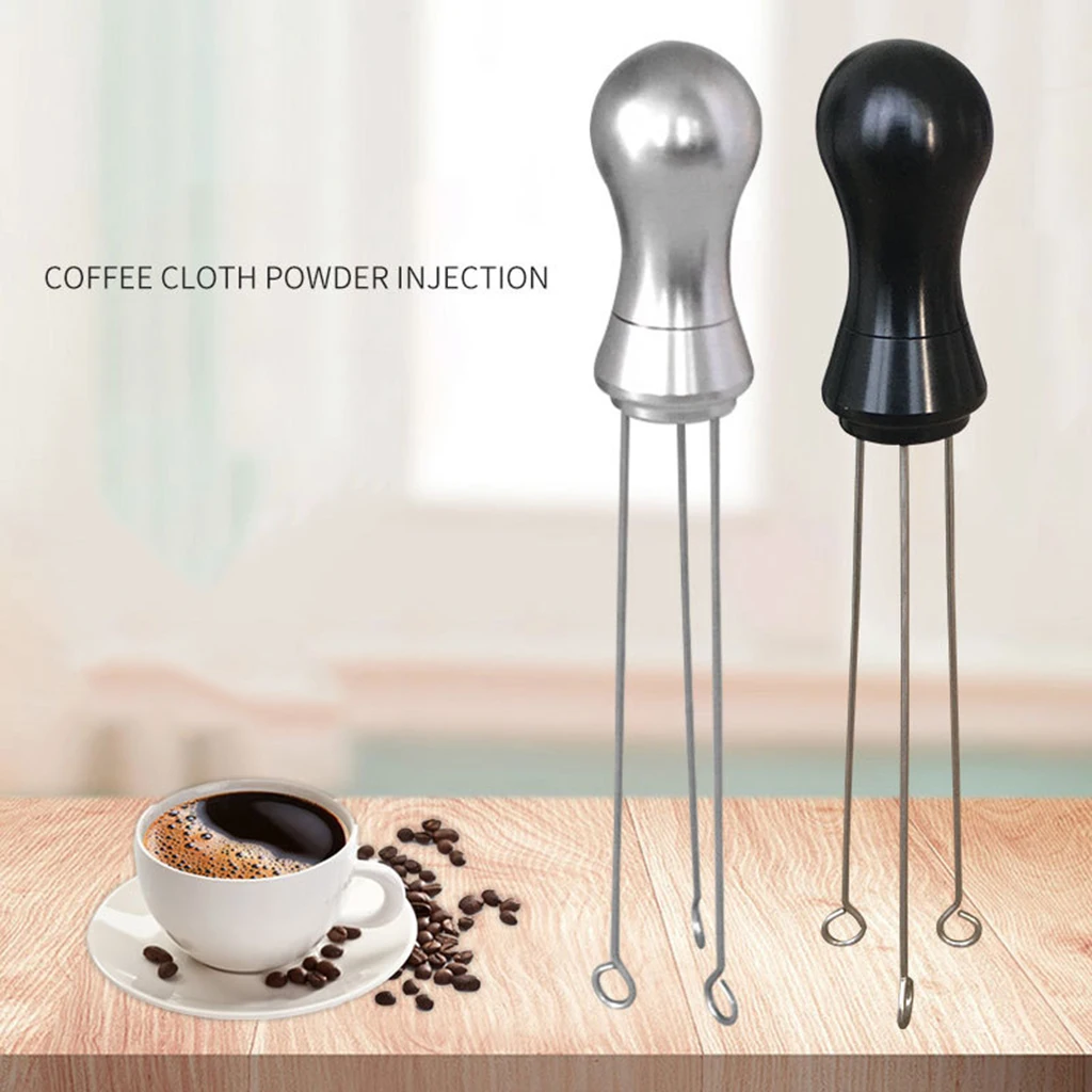 Stainless Steel Coffee Tamper Arc-Shaped Stitch Wider Stir Area Leveler Needle Type Tool Exquisite Design Easy Use Clean