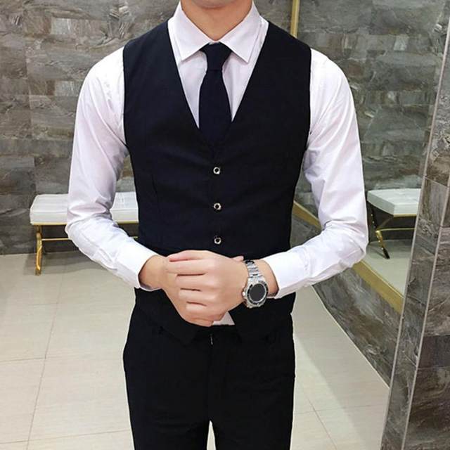 XL-6XL Mens Suit Vest Brand Clothing Business Casual Wedding Waistcoats  Men's Dress Vests Formal Vest Black Colete - AliExpress