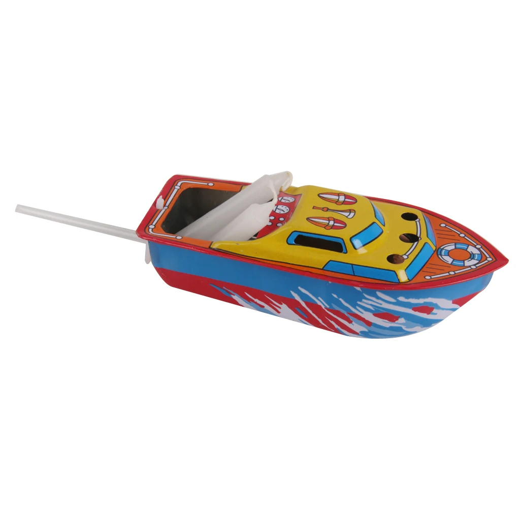 Kids Classic Floating   Candle Powered Boat Toy STEAM BOAT Tin Toy