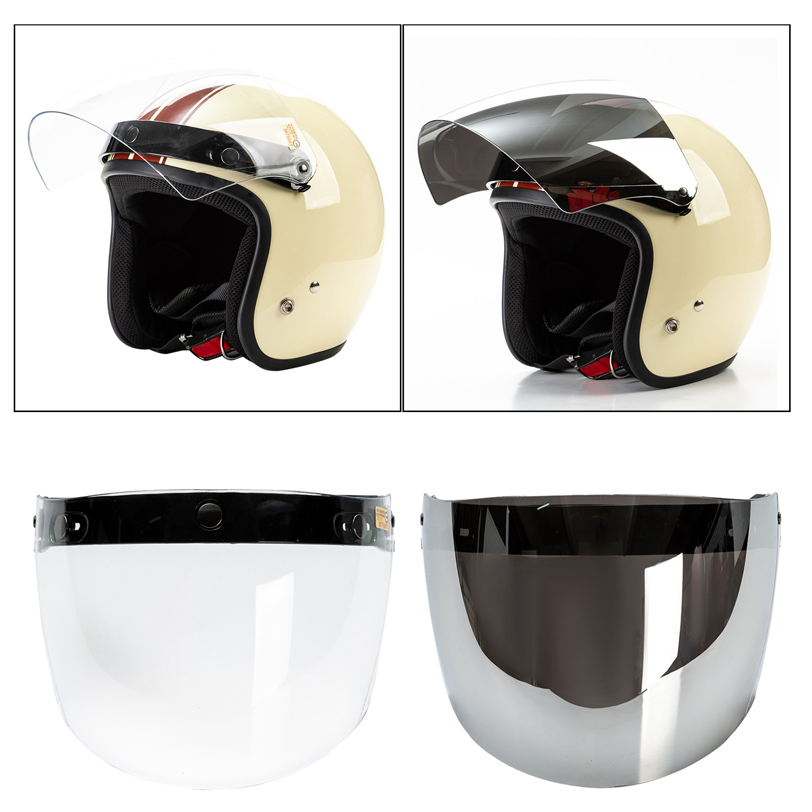 helm retro flat visor