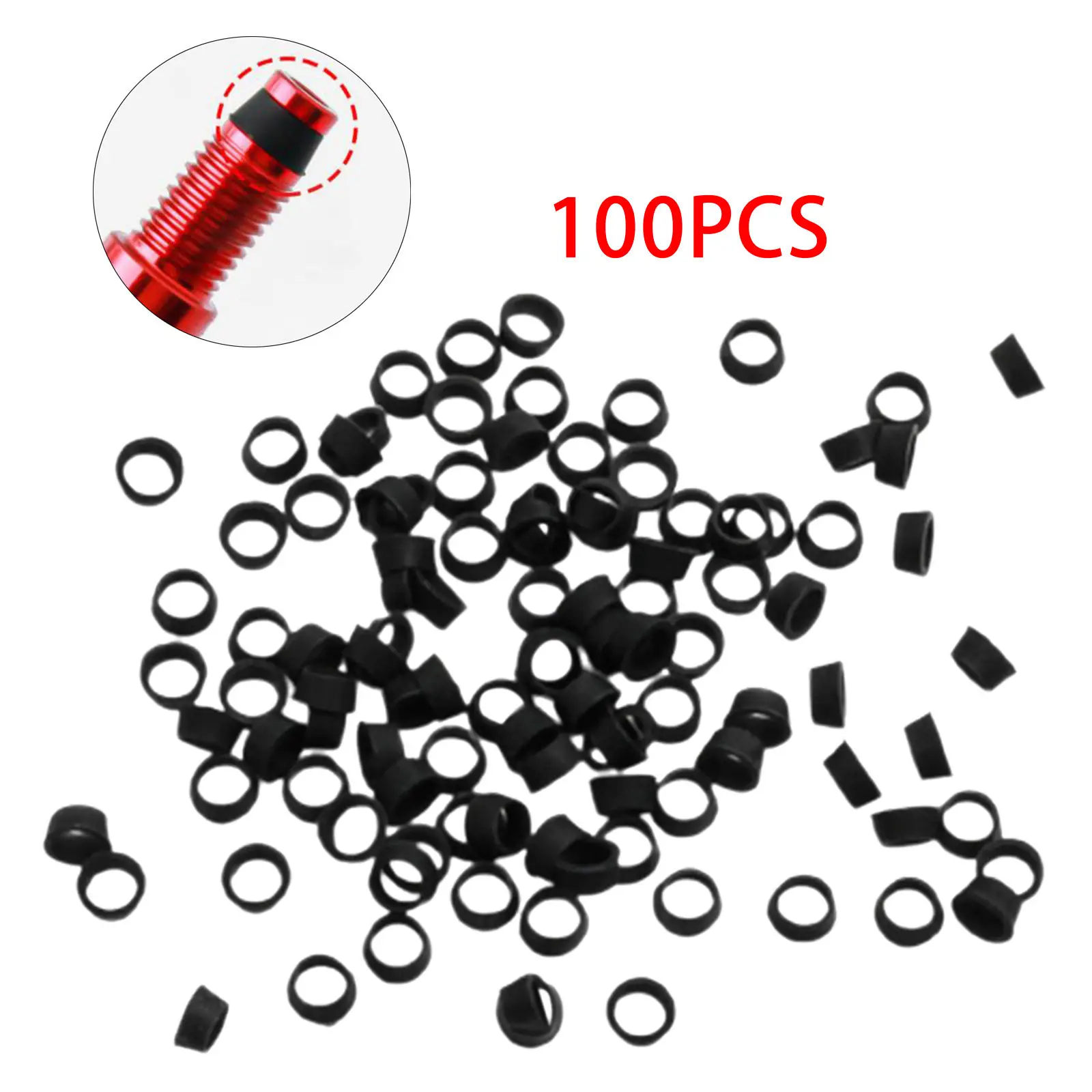 100Pcs Valve Extender Sealing Ring Removable Inner Tube Accessories