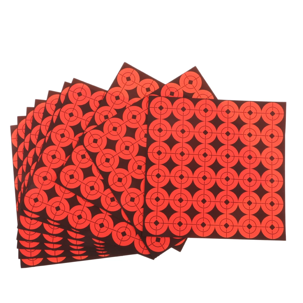 360Pcs Paper Self adhesive Shooting Target Florescent Orange Target Stickers For Long Short Distance Shooting