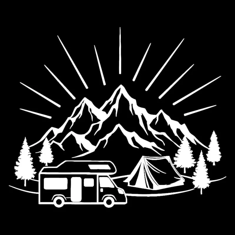 Keep It Simple Decals Camping In Mountain Car Stickers Styling Decorations Vinyl 