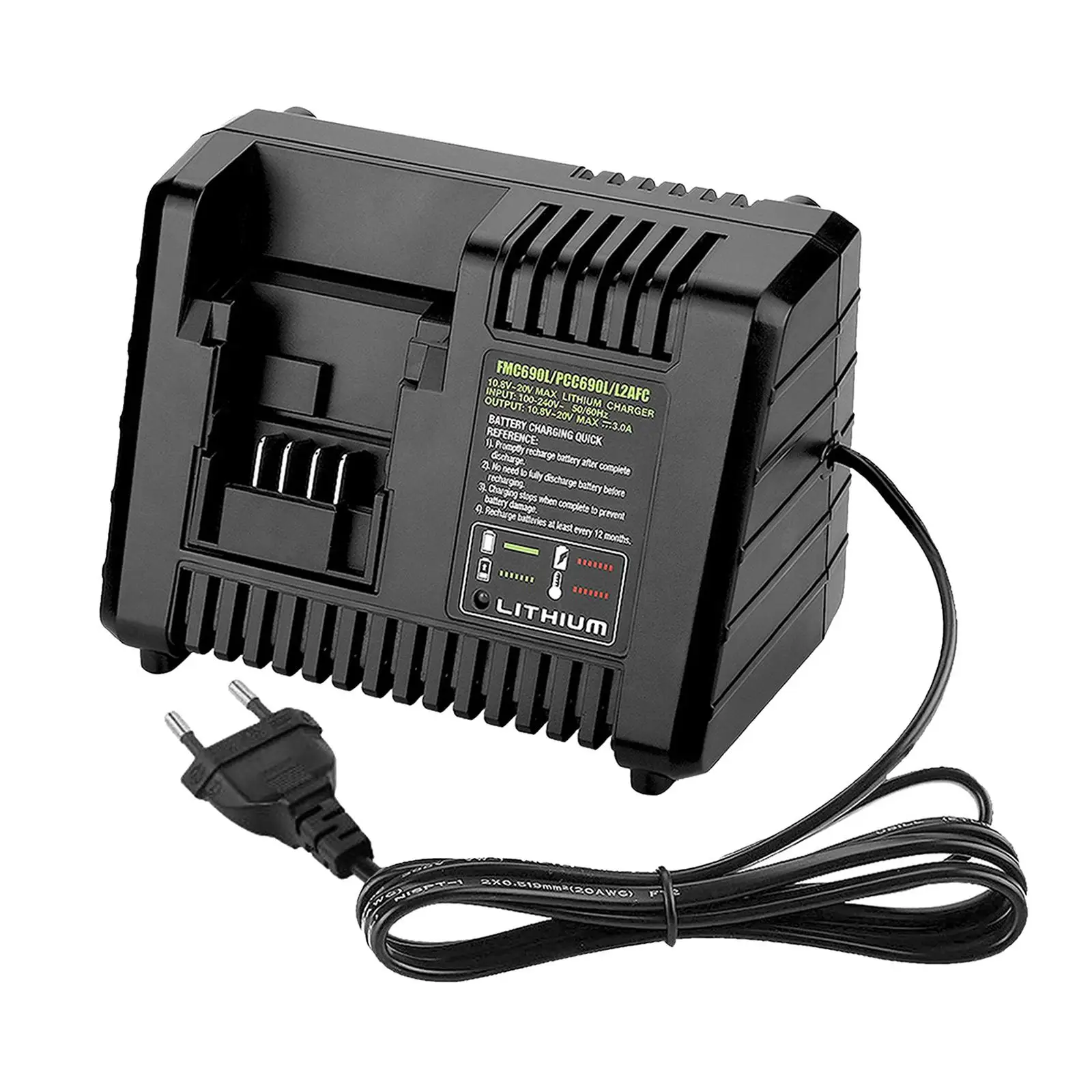 Battery Charger for Black&Decker LBX4020 LB2X4020 LB2X3020-OPE EU Plug
