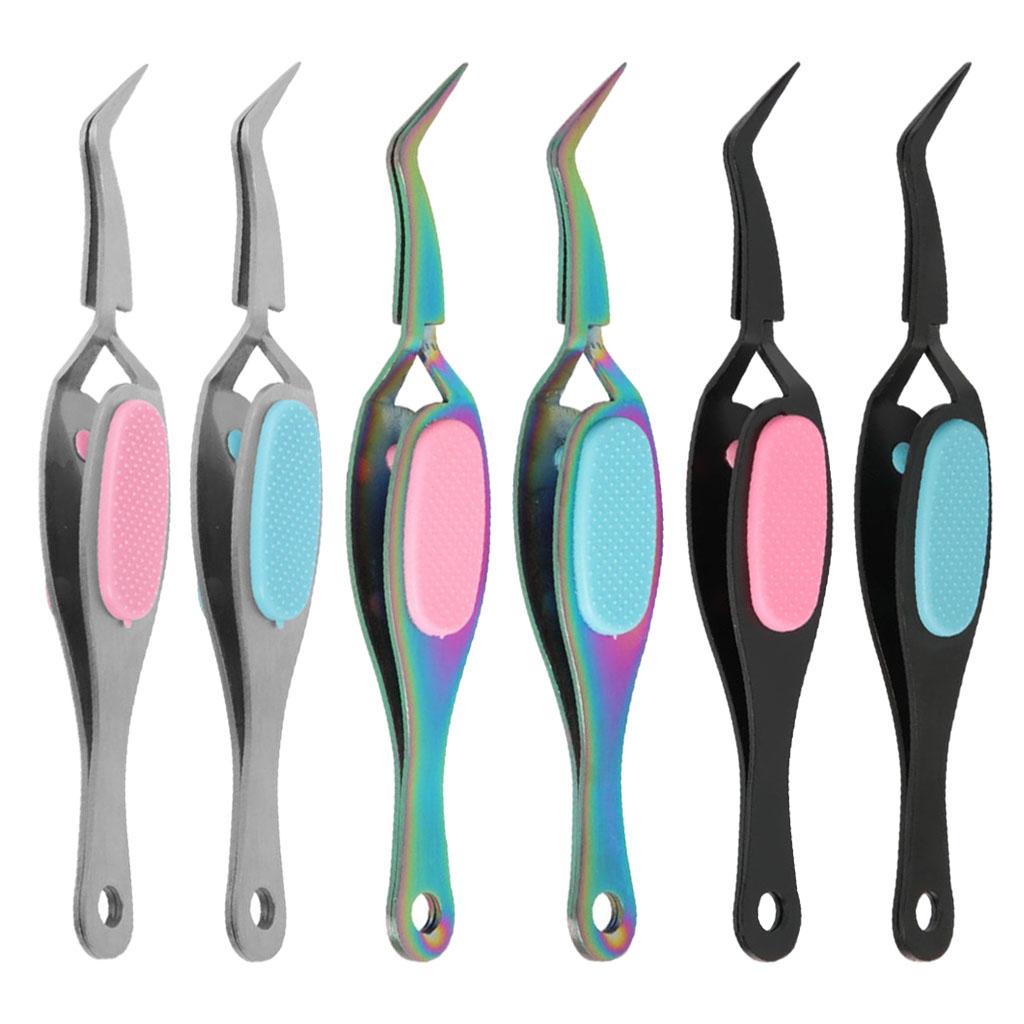 Tweezers X-Shaped Jewelry Clip Easy Clean for Nail Art Extension Nail Girl Manicurist