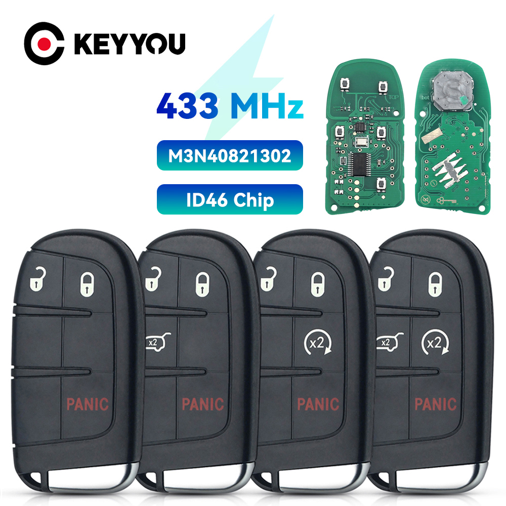 KEYYOU Für Jeep Grand Cherokee 2013-2020 ID46 PCF7945 7953 Fernbedienung Autoschlüssel 2/3/4/5 Tasten Fernbedienung Autoschlüssel M3N40821302 433MHz – Detail 4