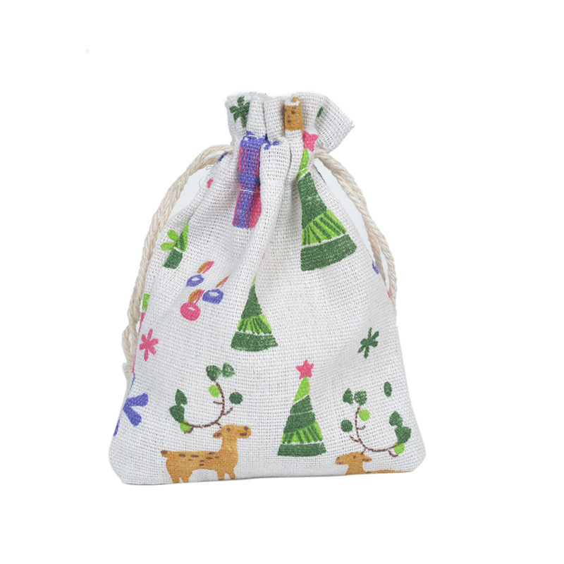 10pc niedlichen Druck wieder verwendbare Baumwolle Linie Tasche Kordel zug Beutel Süßigkeiten Gunst Halter Schmuck Party Geschenke Tasche 10x14cm/13x18cm 29 Farben – Detail 7