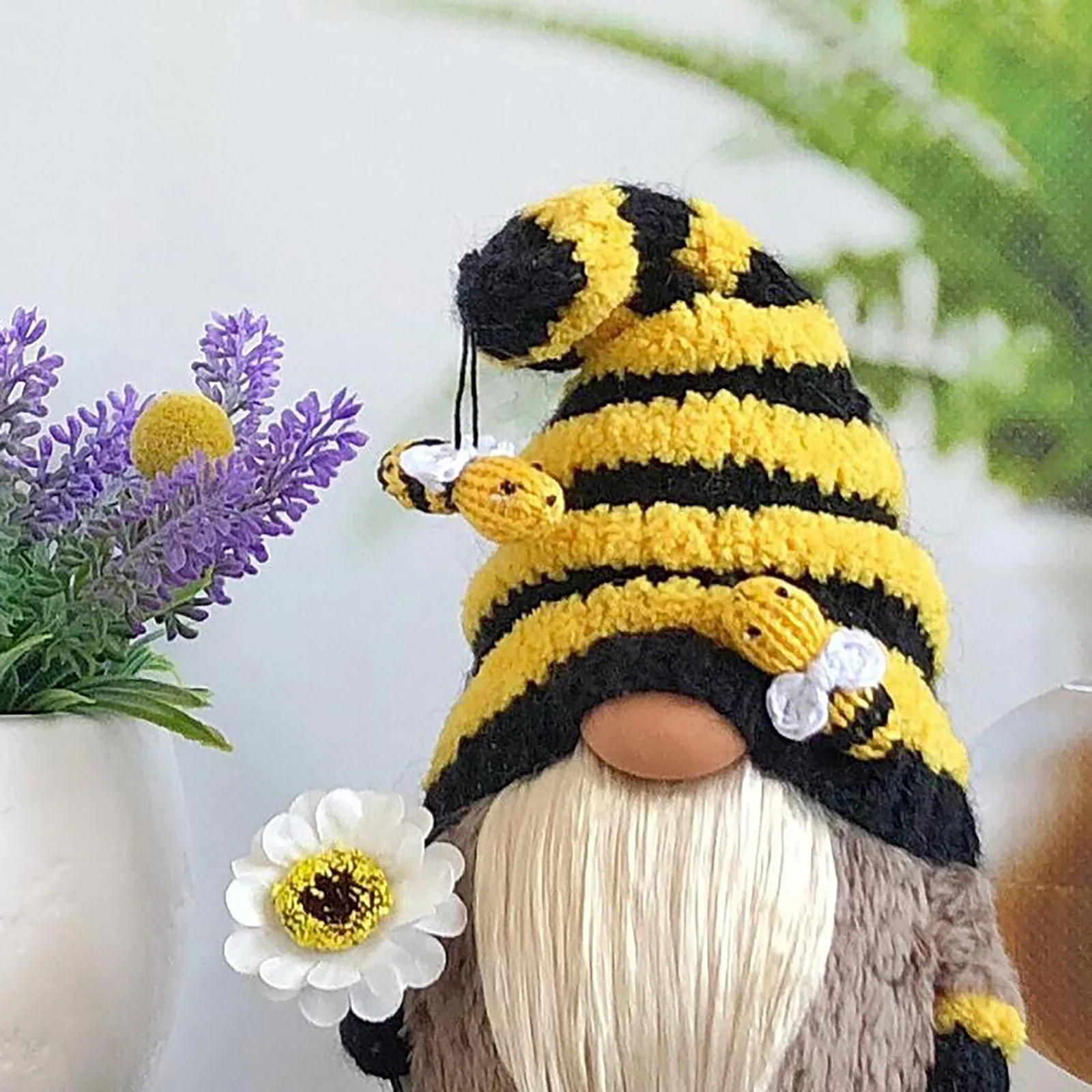 Easter Faceless Doll Bumble Bee Striped Gnome Scandinavian Tomte Nisse Swedish Honey Bee Elfs Home Old Man Doll Gifts Toys