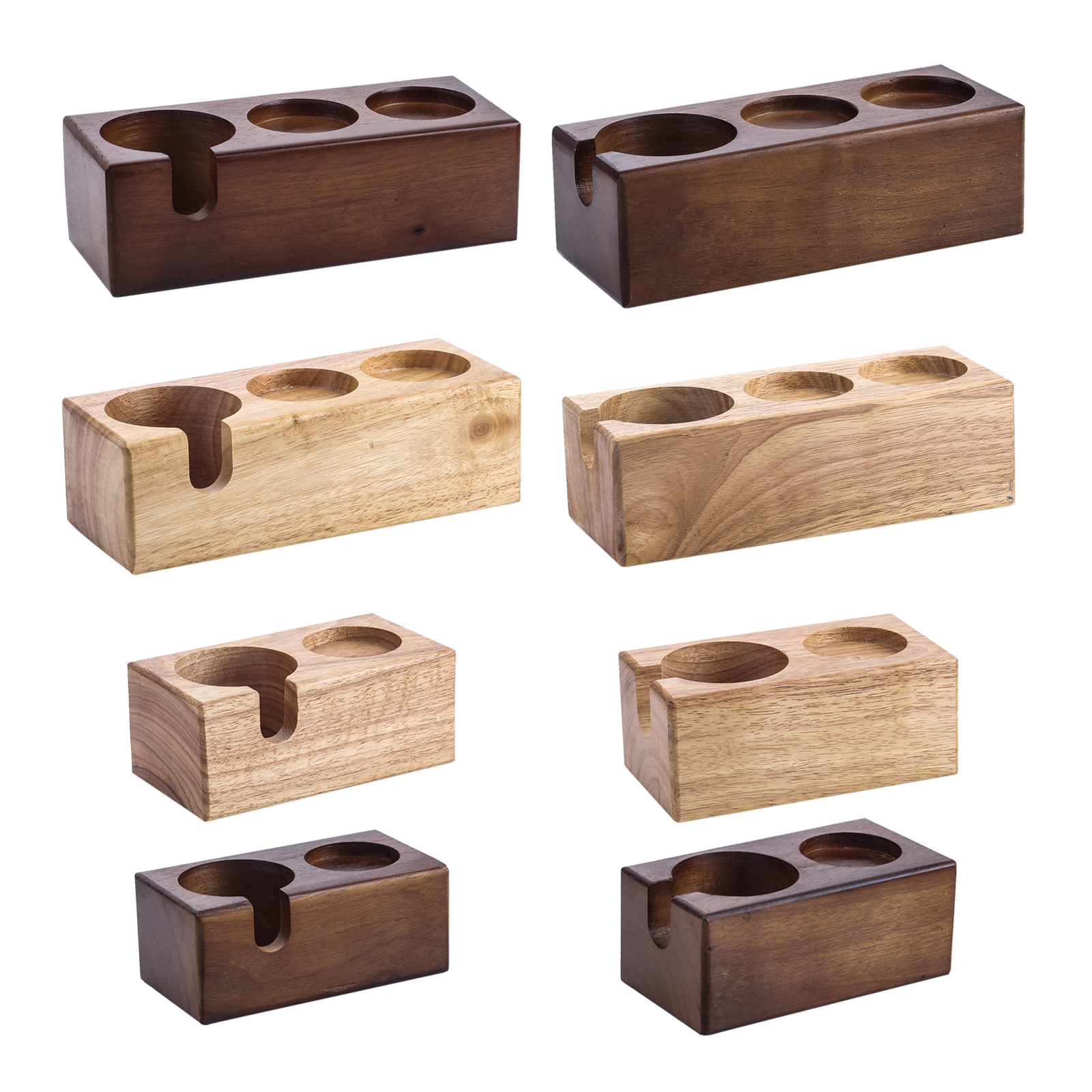 51/58MM Beech Wood Manual Coffee Tamper Holder Coffee Powder Maker Rack Tool Accessory Espresso Latte Art Pen Stand