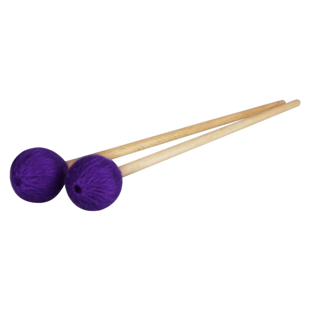 1 pair of marimba mallets made of maple & woolen thread drumsticks (purple)