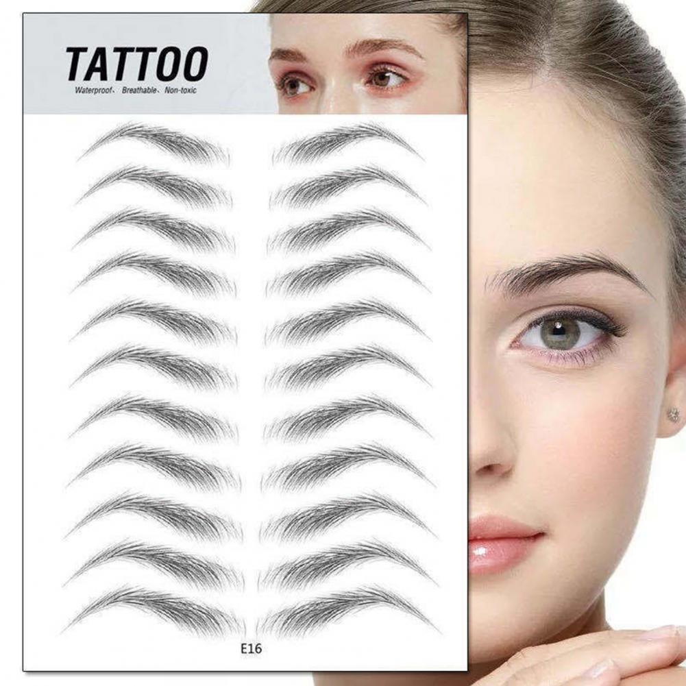 Best of Eyebrow Sticker Waterproof Hair-Like 3D Long Lasting Eyebrows Tattoo Makeup Patches For Female Reviews & Tips