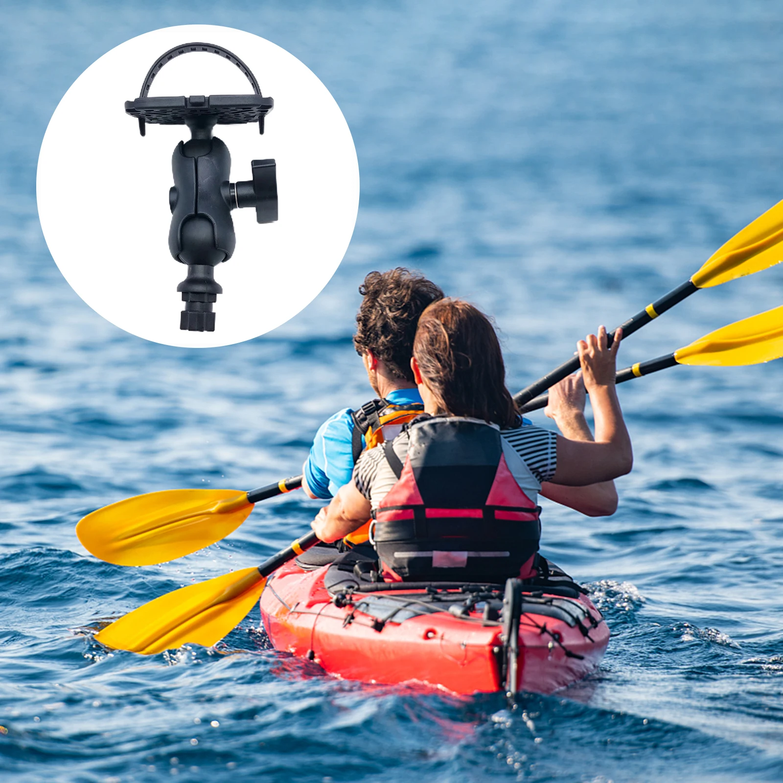Ball Mount with Fish Finder and Universal Plate Kayak Accessories