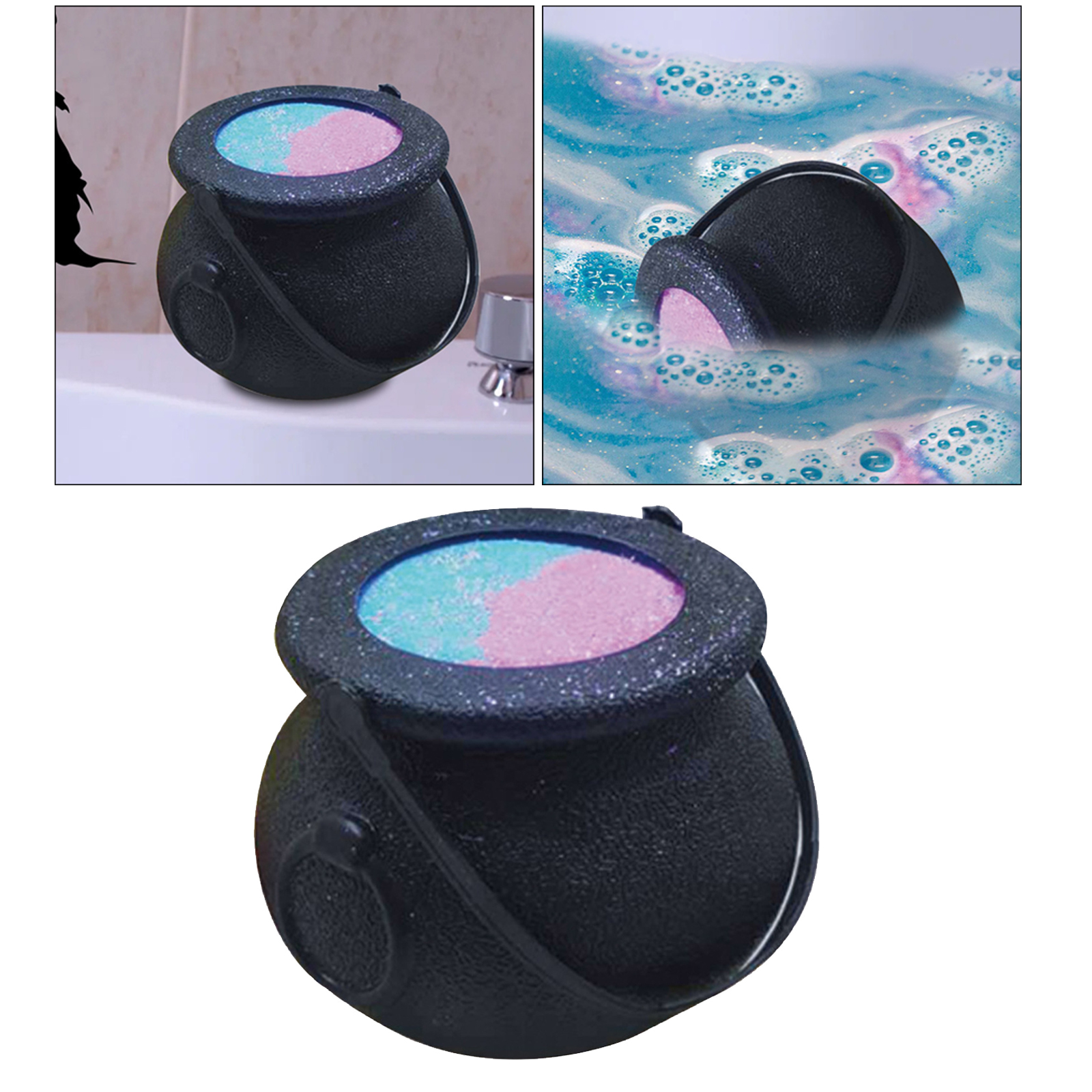 1Pcs 150g Bath Bombs Witch Jar for Spa Bath Starry Sky Sea Salt Essential Oil Moisturizing Skin Gift for Her Wife Anniversaries