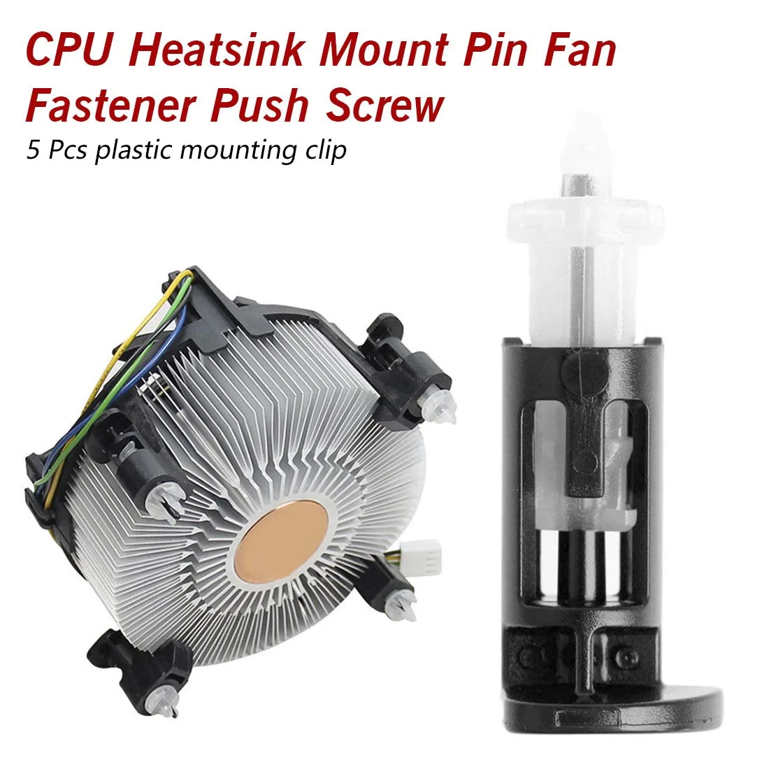 10Pcs 775 CPU heatsink mount pin plastic push screw cooling fan mounting cliRKUS 