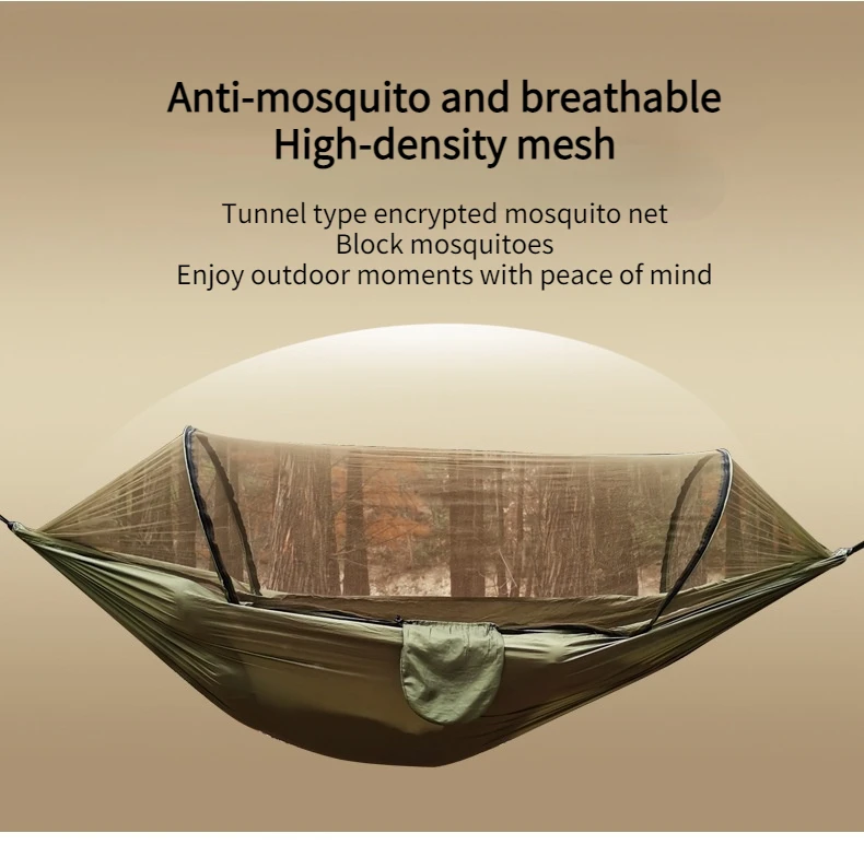Automatic Simple Light and Quick Opening Mosquito Net Hammock Outdoor Camping Pole    Rollover Prevention