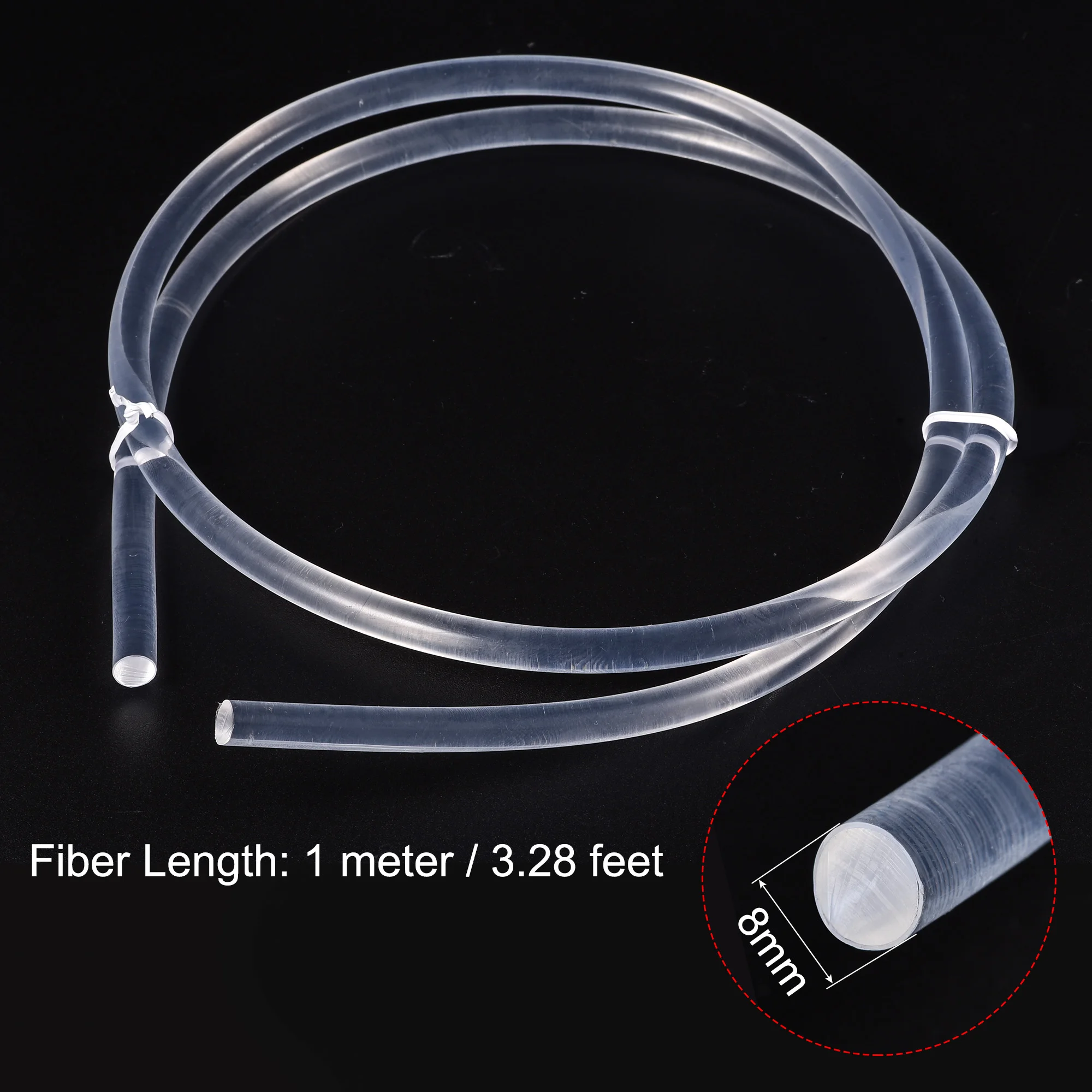 High-brightness Black PMMA Side Glow Fiber Optic Cable 100m*Inner Ф 2-8mm 