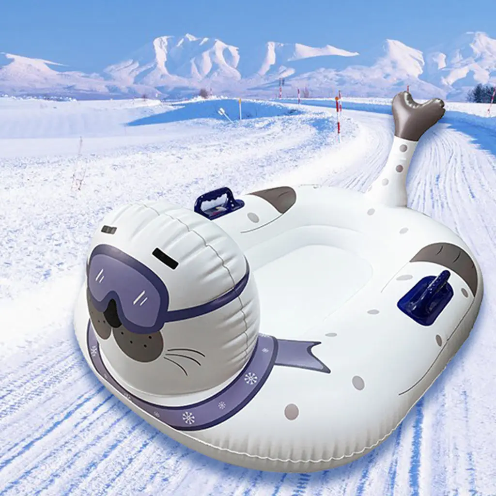 Inflatable Ski Skiing Snow Tube Winter Children Adult Ski Ring Skiing Thickened Floated Sled