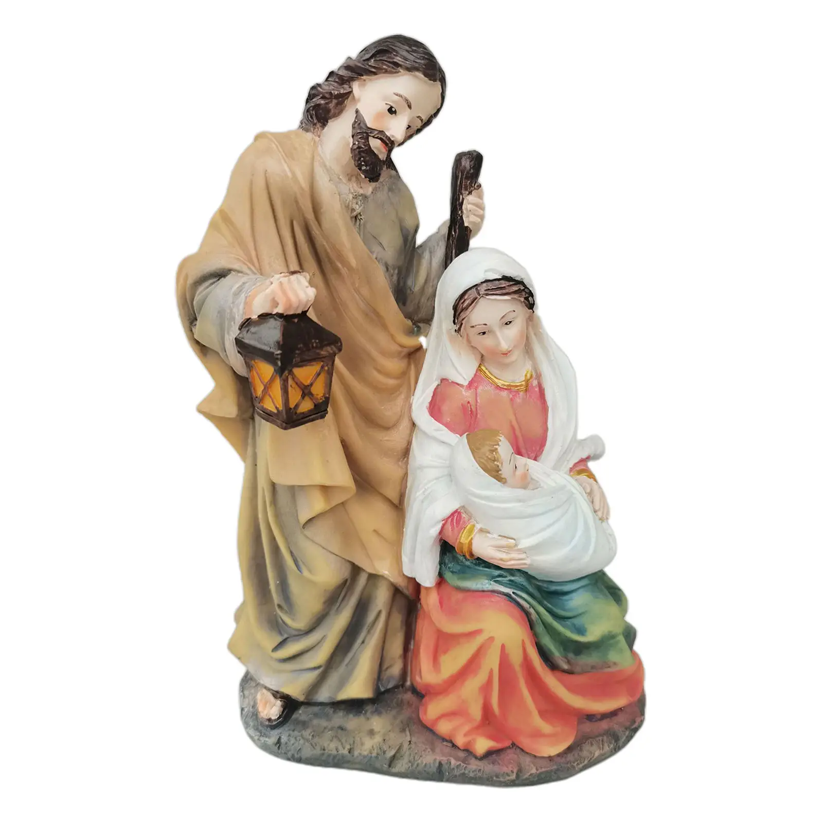 Resin Holy Family Statue Decoration Collection Ornament Art Figurine Baby Jesus Jesus Statue