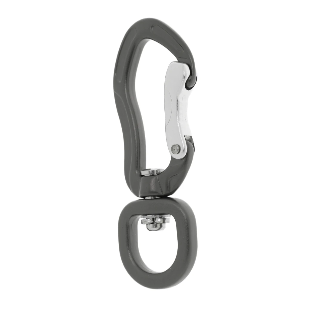MagiDeal 400KG Safe Swivel Eye Snap Hook Aluminum Carabiner Climbing Backpack Hanging Hook for Caving Rappelling Camping Equip