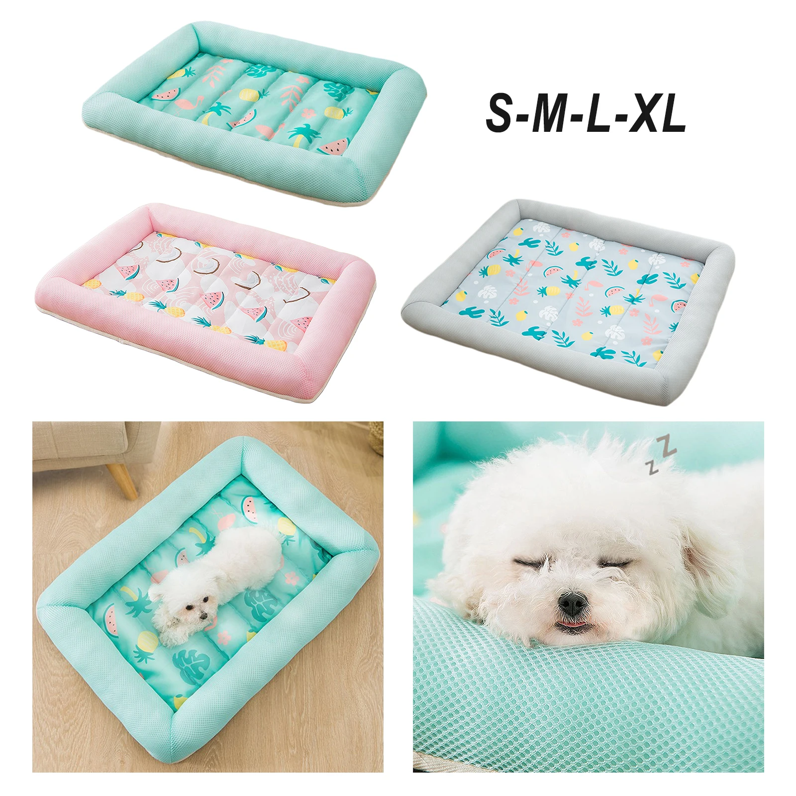 Summer Soft Dog Cooling Mat Bed Portable Sleeping Pad Washable Kennel Heat Relief Cool Blanket Cushion