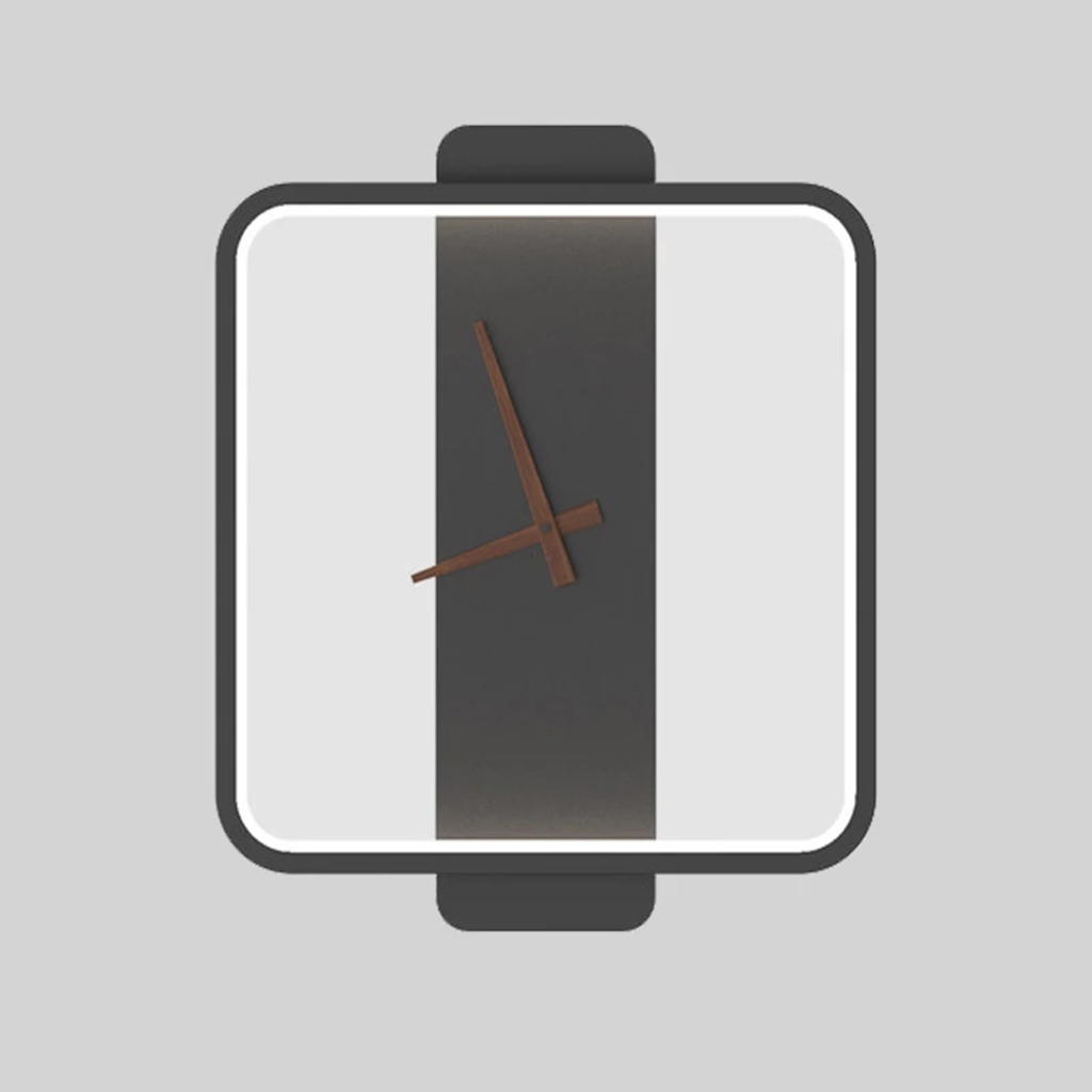 Minimalist Silent Wall Clock LED Lamp Living Room Household Home Ornaments