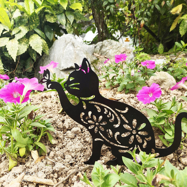 DOITOOL 3Pcs Jardim Jogo Do Gato Gato Preto Do Sinal Ao Ar Livre Halloween  Animal Quintal Gramado Estaca Gramado para Decoração de Casa Ao Ar Livre Do  Pátio Varanda Iluminação Ornamento 