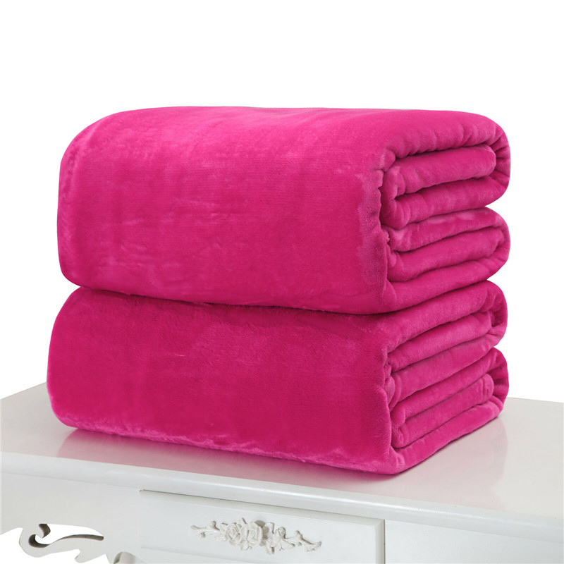 Title 2, Plain Flannel Coral Blanket Small Fleece Sheet ...