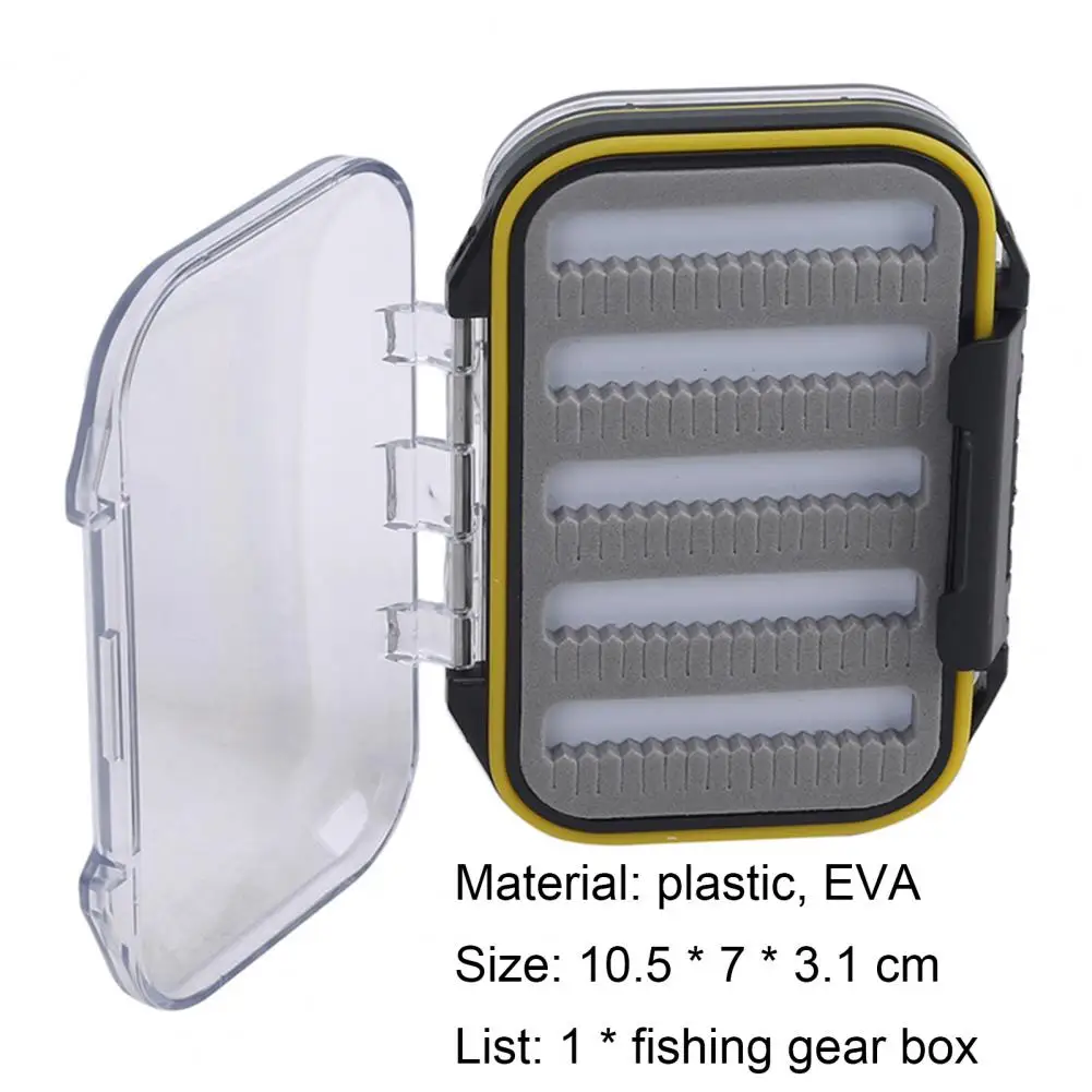 Lightweight Waterproof Fly Fishing Box Tackle Double Side Box Large Capacity 