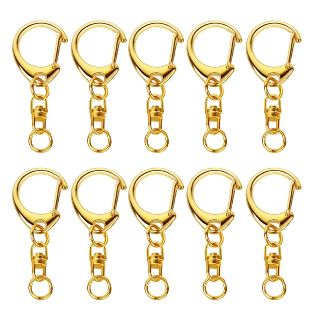 Golden Keychain Ring (With Chain And Connector ) 9810140598.