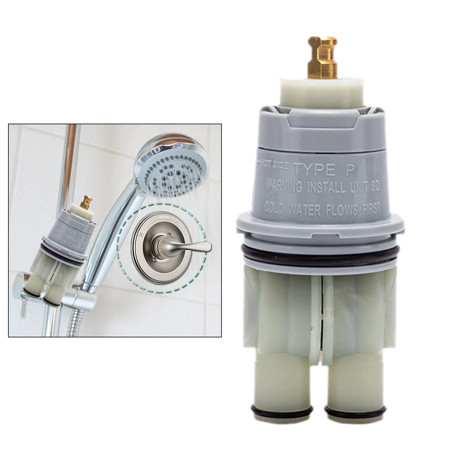 RP46074 Shower Cartridge Kit Assembly for Delta Shower Single-handle Delta Universal Valve Cartridge Repair White