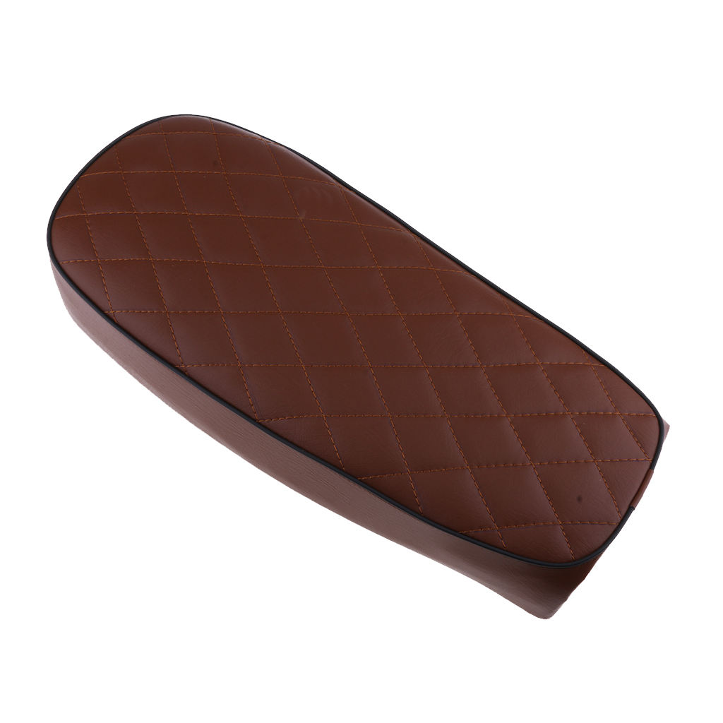 Light Brown Saddle Cafe Racer Rhombus Vintage Seat Cushion for Honda CG125