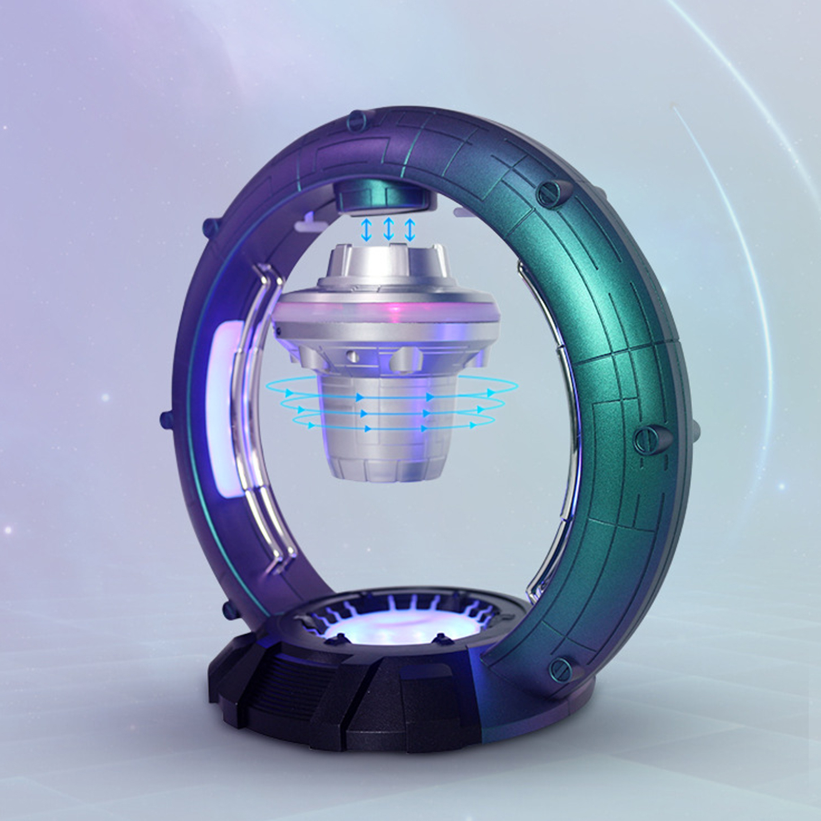 Magnetic Levitating Speaker Bluetooth 5.0 LED Flash Wireless Floating Speakers