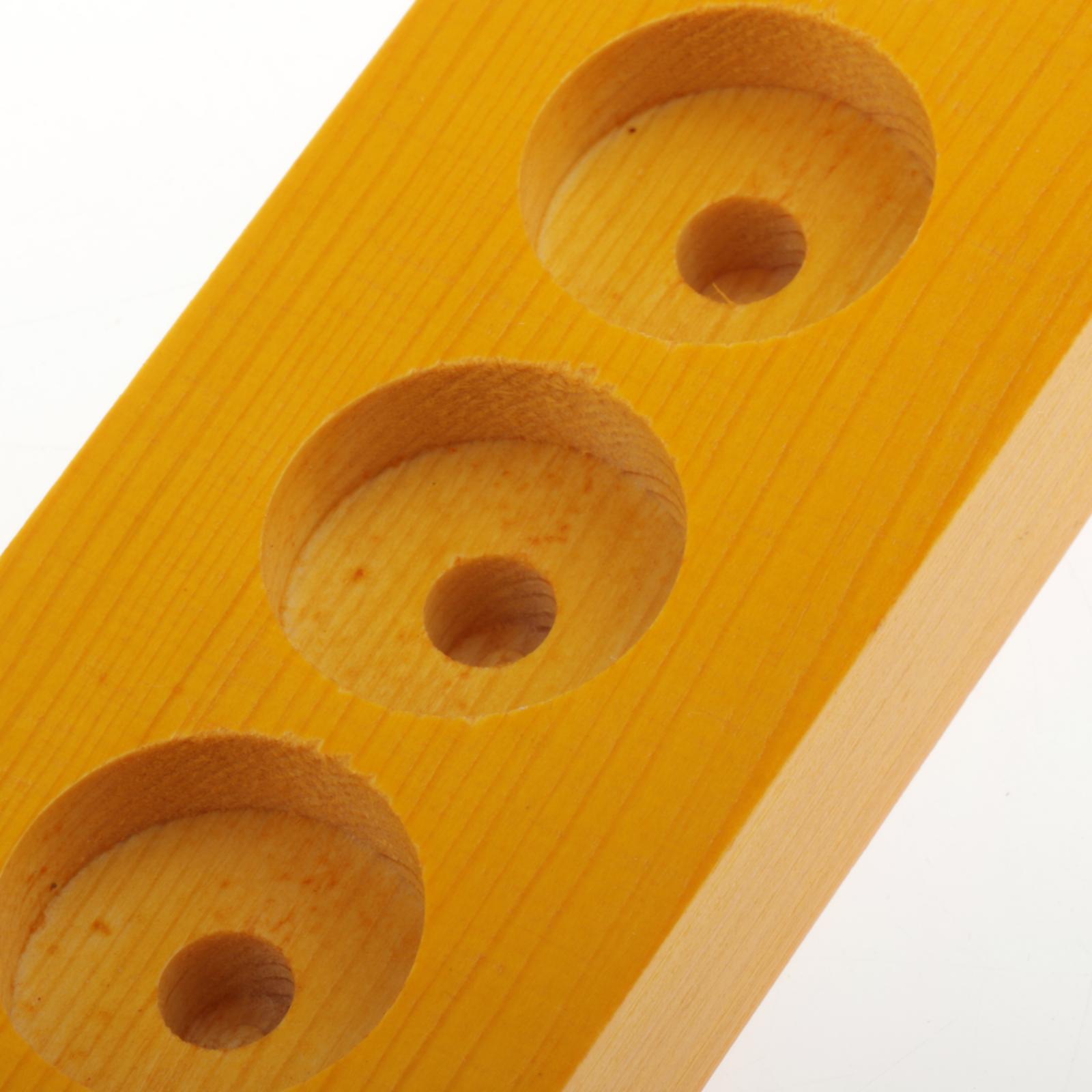 5 Slots Tray Wooden Essential Oil Display Holder Stand Container,Natural Hard Pine Wood,Compact Size