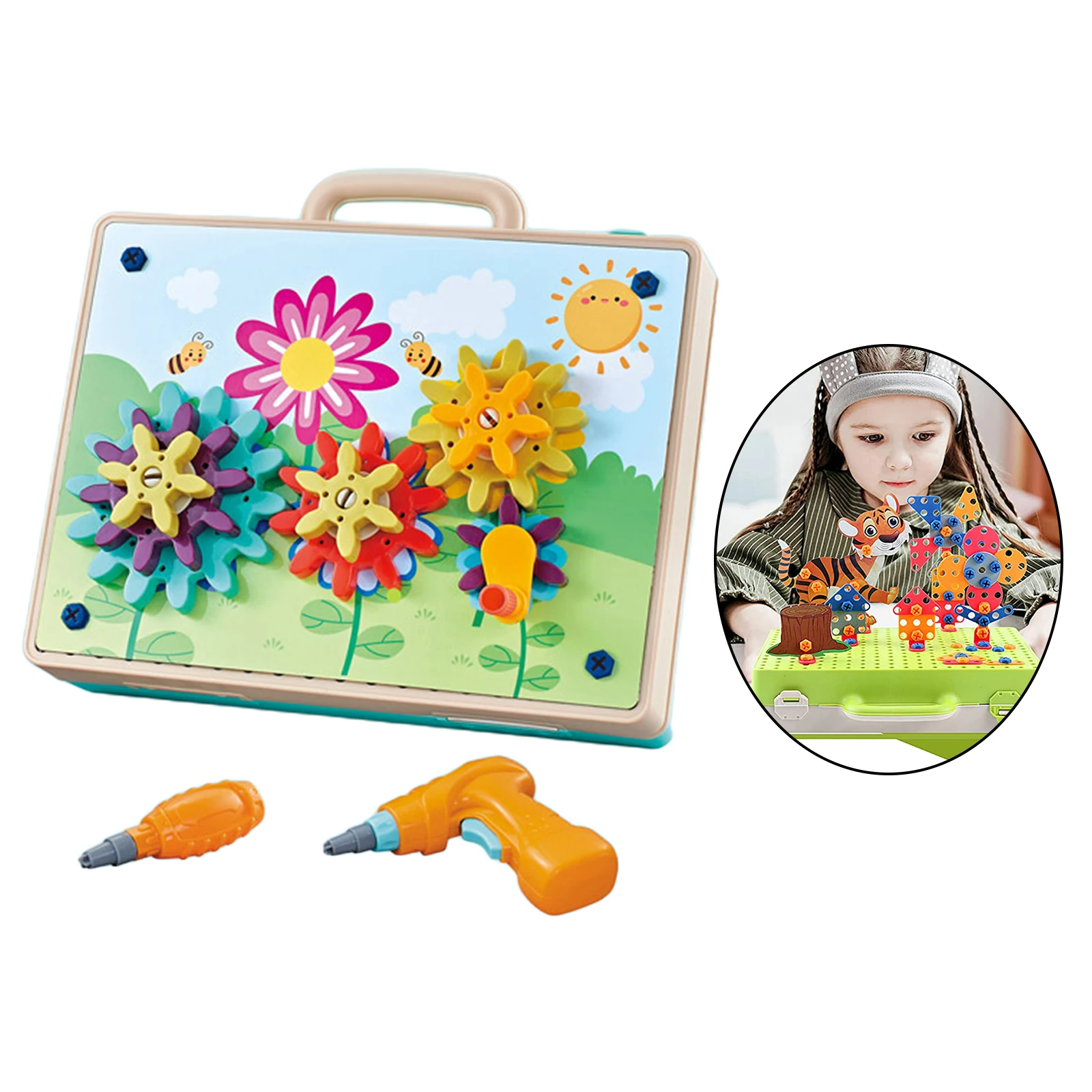Kids Creative Children 3D Puzzle Screw Pegs Educational Toys DIY Box Gift