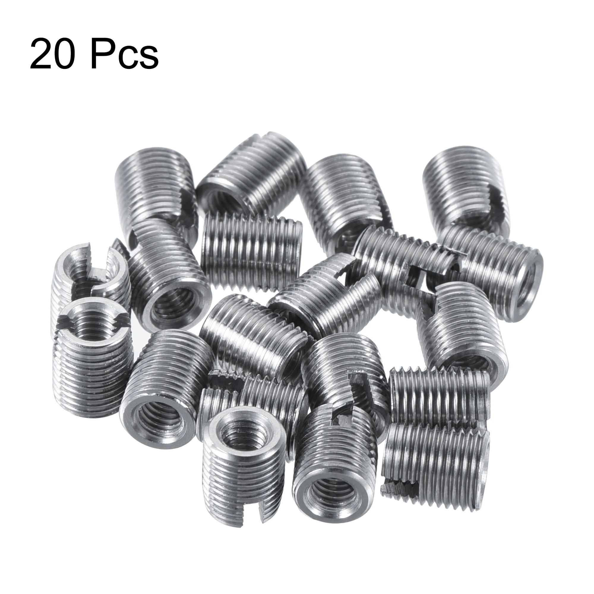 uxcell 8Pcs M3 Inner Thread 6mm Length Stainless Steel Self Tapping Thread Insert 